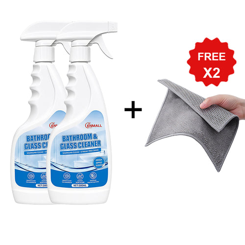 ENMALL 500Ml Magic Bathroom & Glass Cleaner ,Power Foaming Bathroom Cleaner, Multipurpose Cleaner For Showers,windows, Bathtubs, Sinks, with a fresh apple scent