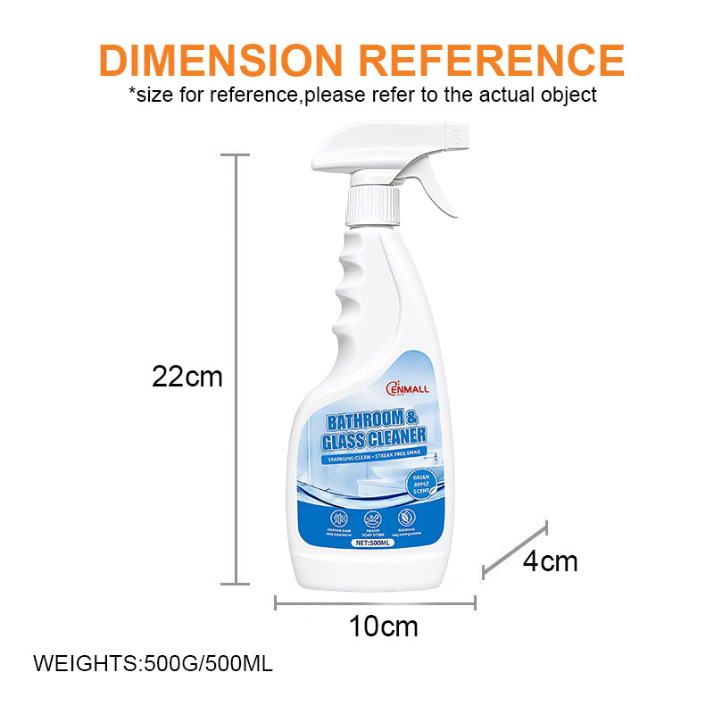 ENMALL 500Ml Magic Bathroom & Glass Cleaner ,Power Foaming Bathroom Cleaner, Multipurpose Cleaner For Showers,windows, Bathtubs, Sinks, with a fresh apple scent