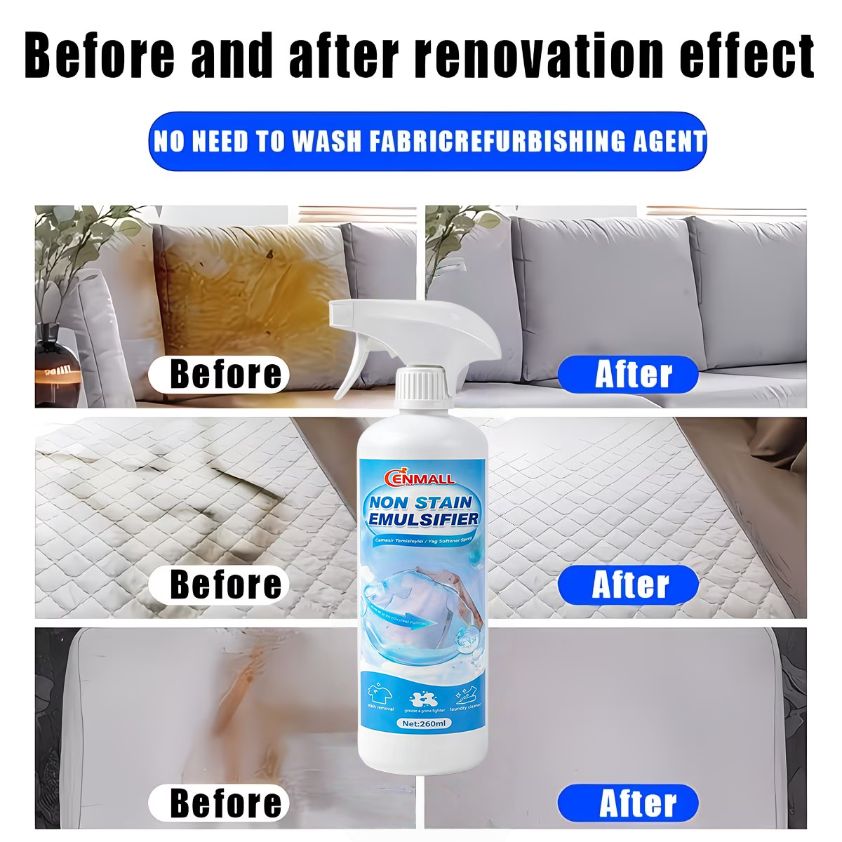 ENMALL Complete Family Products Line-Boundless Clean, All-in-One Home Cleaning 3pcs