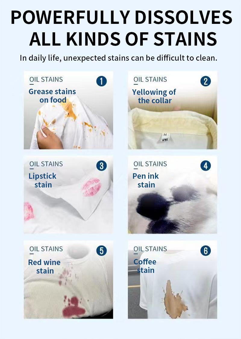 ENMALL Stain Remover Spray | Removes food stains, grease stains, fruit stains, coffee stains, and household fabric stains. Suitable for various occasions - carpets, mattresses, sofas, all types of textiles, hot pot and barbecue parties.