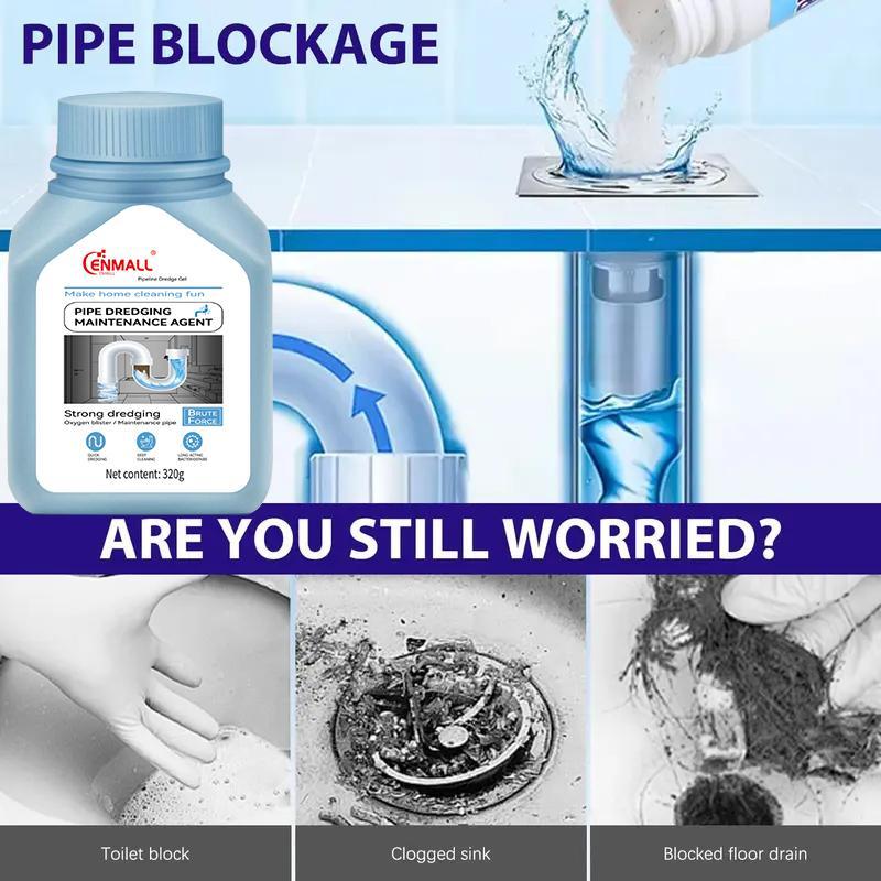 [Limited-time Promotion] ENMALL Powerful household safety grade oil pipe, drain cleaner,sewer, bathroom unblocker - dissolves blockages ,can be used in your home,from the kitchen sink to the washbasin,toilet,floor drain and so on