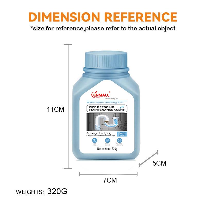 [Limited-time Promotion] ENMALL Powerful household safety grade oil pipe, drain cleaner,sewer, bathroom unblocker - dissolves blockages ,can be used in your home,from the kitchen sink to the washbasin,toilet,floor drain and so on