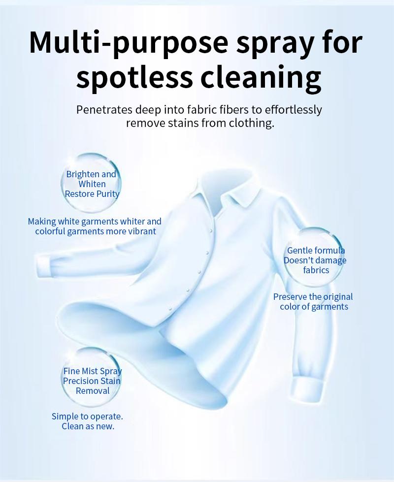 ENMALL Stain Remover Spray | Removes food stains, grease stains, fruit stains, coffee stains, and household fabric stains. Suitable for various occasions - carpets, mattresses, sofas, all types of textiles, hot pot and barbecue parties.