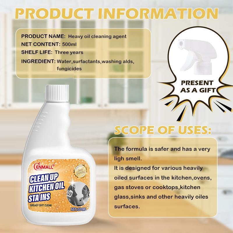 {Inventory Promotion} ENMALL 2026 New Multi-purpose High-efficiency Cleaner,kitchen degreaser with Nozzle,grease cleaner for Kitchen, Oven, Stove, Range Hood, etc.