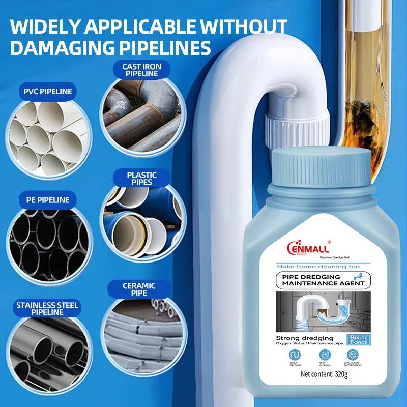 [Limited-time Promotion] ENMALL Powerful household safety grade oil pipe, drain cleaner,sewer, bathroom unblocker - dissolves blockages ,can be used in your home,from the kitchen sink to the washbasin,toilet,floor drain and so on
