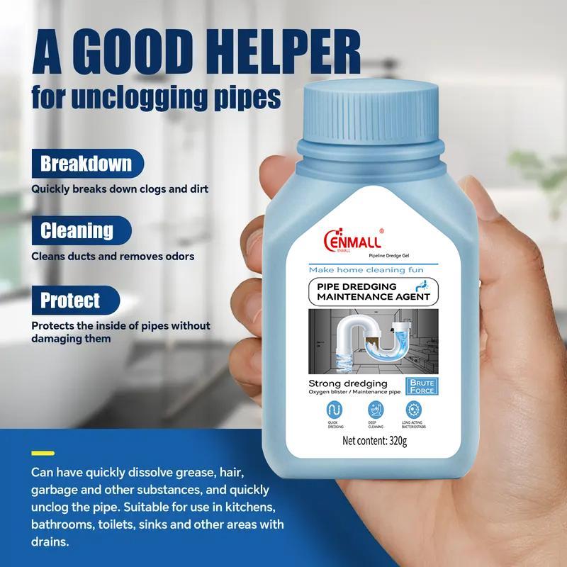 [Limited-time Promotion] ENMALL Powerful household safety grade oil pipe, drain cleaner,sewer, bathroom unblocker - dissolves blockages ,can be used in your home,from the kitchen sink to the washbasin,toilet,floor drain and so on