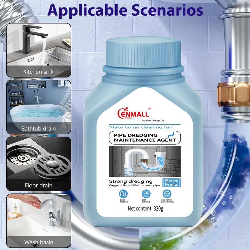 [Limited-time Promotion] ENMALL Powerful household safety grade oil pipe, drain cleaner,sewer, bathroom unblocker - dissolves blockages ,can be used in your home,from the kitchen sink to the washbasin,toilet,floor drain and so on