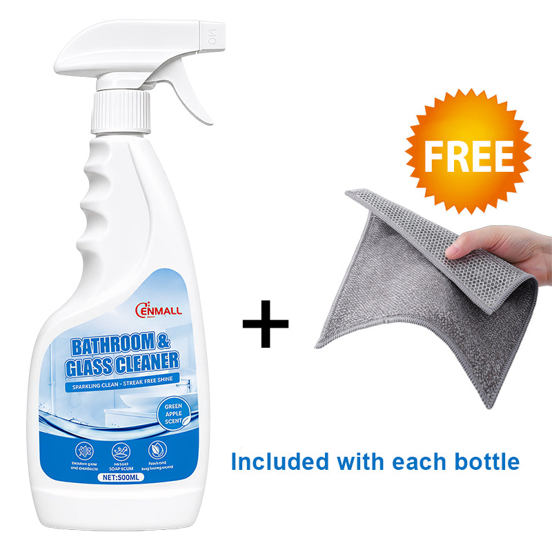 ENMALL 500Ml Magic Bathroom & Glass Cleaner ,Power Foaming Bathroom Cleaner, Multipurpose Cleaner For Showers,windows, Bathtubs, Sinks, with a fresh apple scent